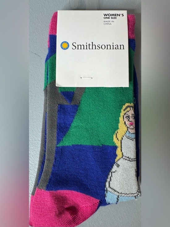 Smithsonian Accessories - Smithsonian Alice in wonderland vibrant crew socks American art museum